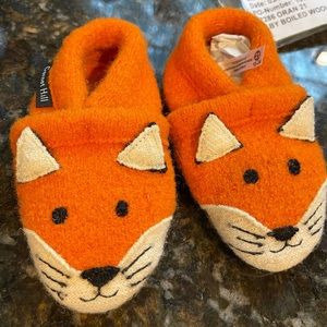 Garnet Hill baby boiled wool Fox slippers